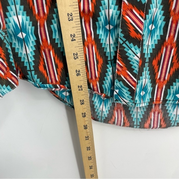 Dale Brisby Rock and Roll Cowboy Aztec Print Shirt Size Small western - Picture 6 of 9